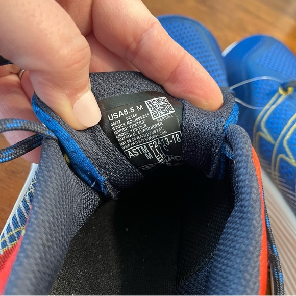 Merrell Men’s Moab flight red blue sneaker shoe size 8.5 - Picture 10 of 10